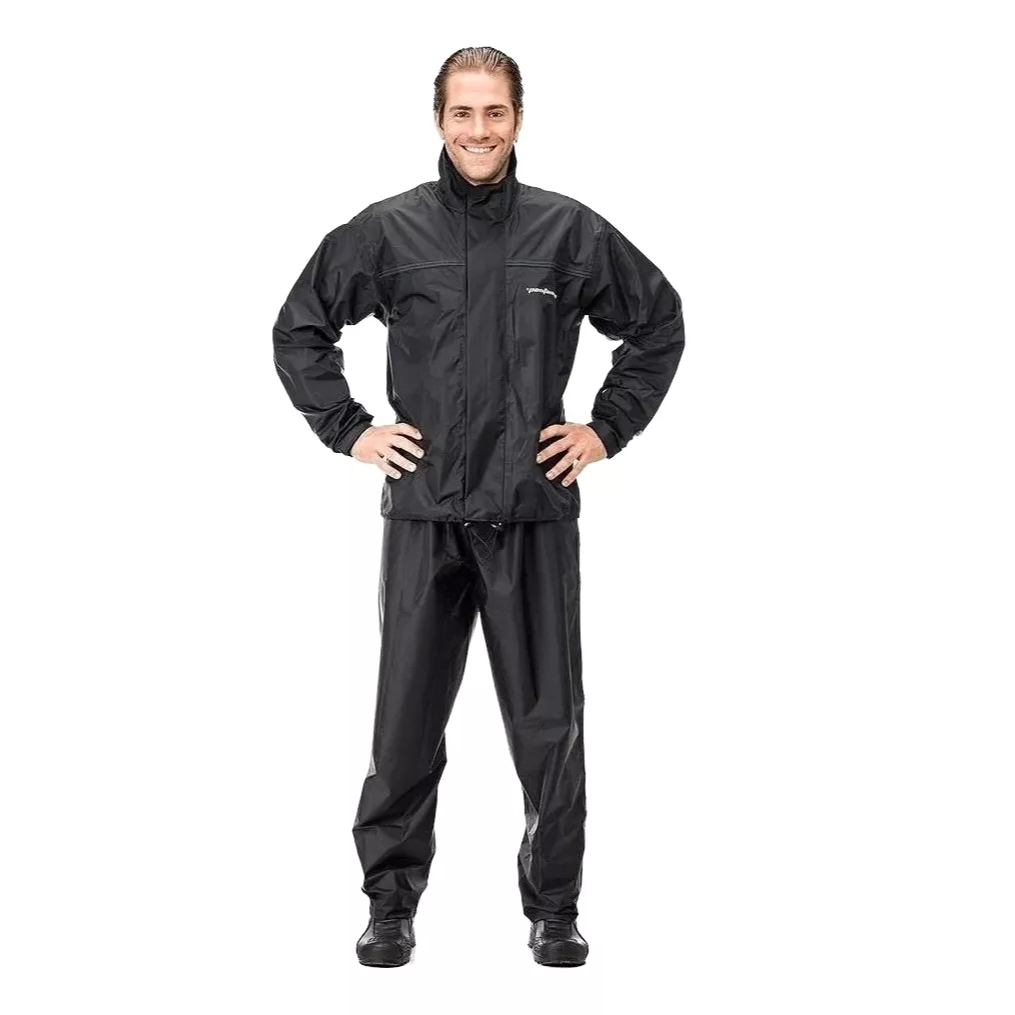 Capa de Chuva Conjunto Impermeável Motoqueiro Nylon com Gola Pantaneiro