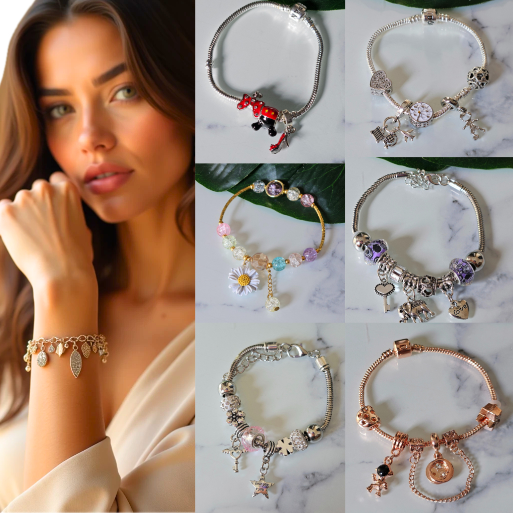 Pulseira dourada floral, Berloque minimalista Berloque Rose Luxo Para Festas, Presentes E Momentos Especiais