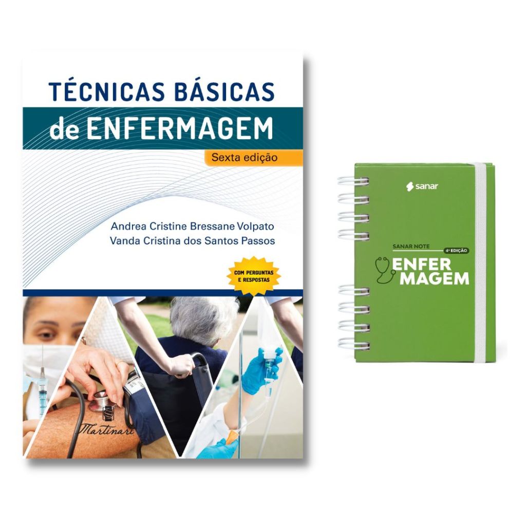 Técnicas De Enfermagem + Sanar Note Enfermagem - Kit Enfermagem Prática e Guia de Bolso Atualizados