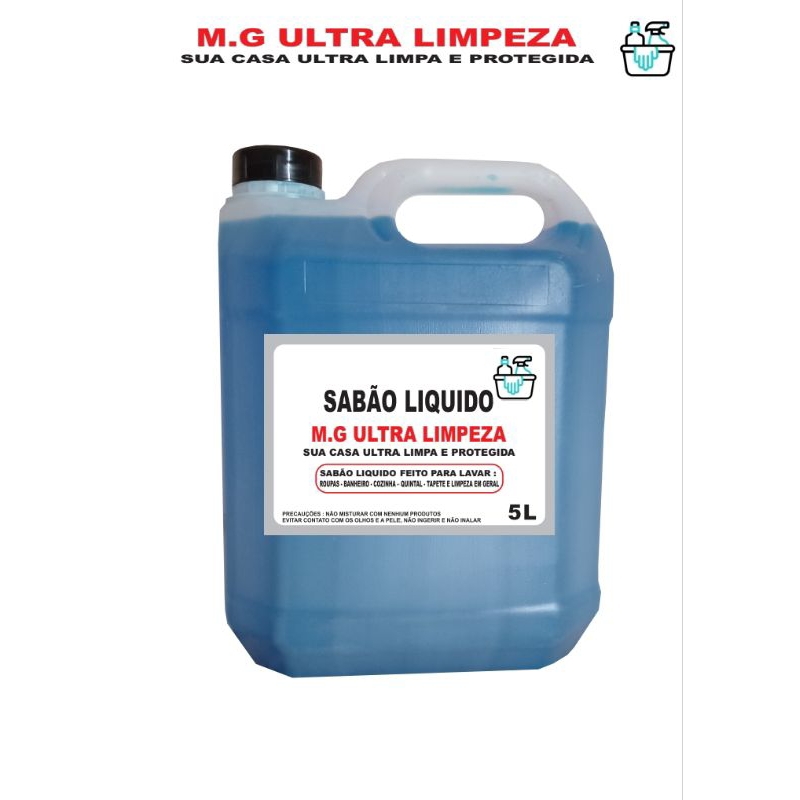 Sabão líquido para roupas Perfumado 5 litros Para limpeza Geral