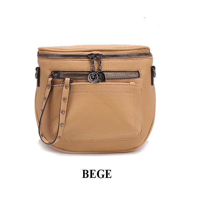 Bolsa Pochete Feminina Em Couro Pu Transversal Tipo Pochete Com Zíper Duplo em Oferta na Shopee