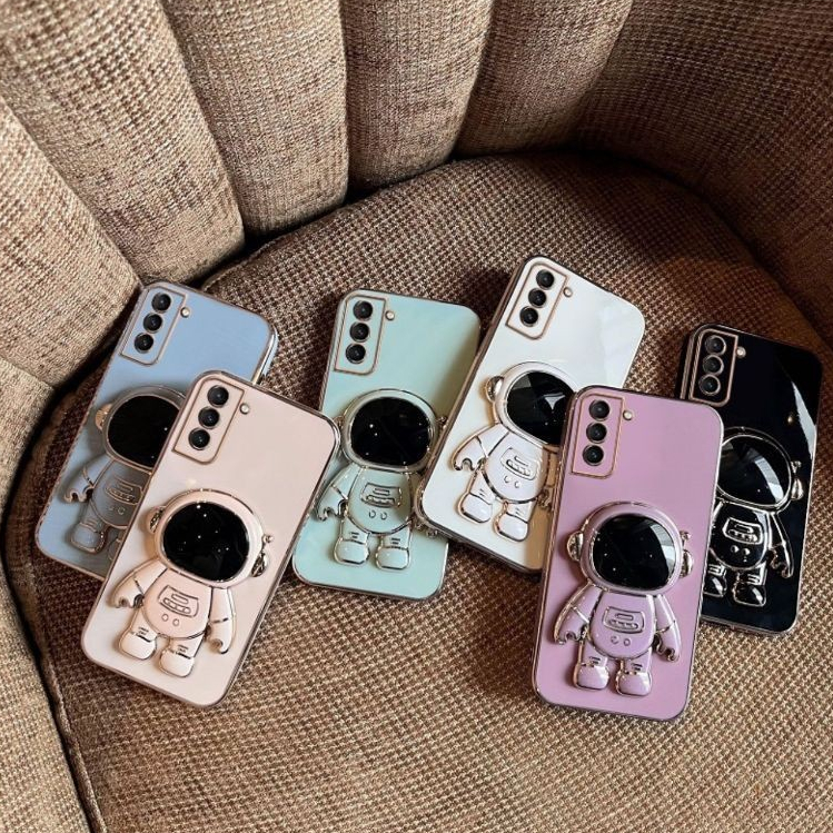 Capinha de Celular Suporte Astronauta para Galaxy A05,A05S,A15,A25,A35,A55,A06,A16,A36,A56,A07,A17