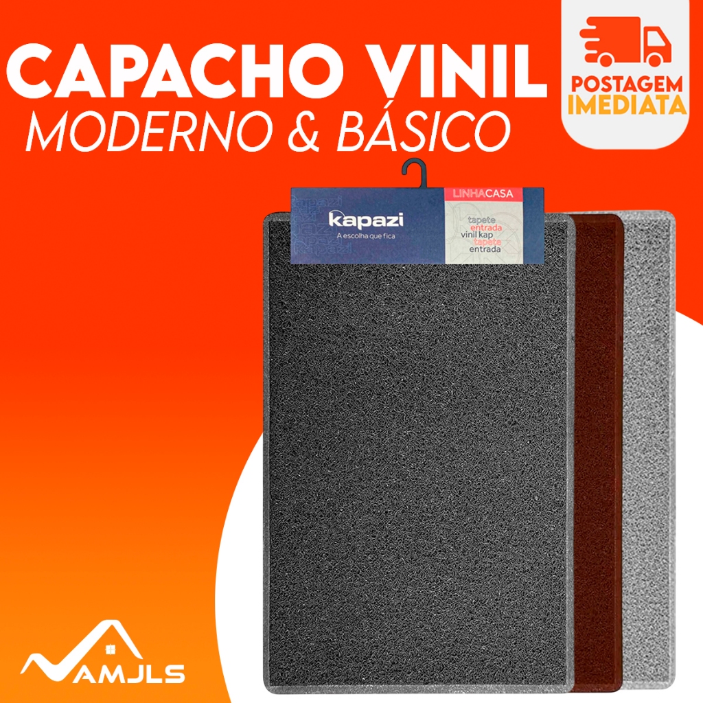 Kapazi Tapete de Entrada Capacho Viniil Liso 90cm X 60cm | Casa, escritório, quarto, porta |