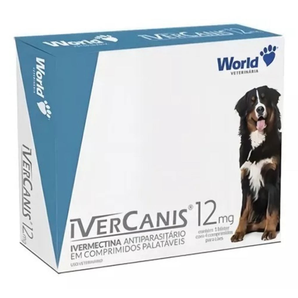 Ivercanis 12mg 04 Comprimidos Sarnas E Carrapatos Cães 60kg