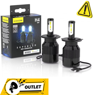 Kit Super Led CODE Techone 8000k 12v  H4 H1 H3 H4 H7 H8 H11 Hb4 OUTLET em Oferta na Shopee
