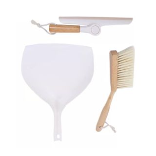 Kit Limpeza Rodo Pia Pá De Lixo Escova Vassoura Bambu em Oferta na Shopee