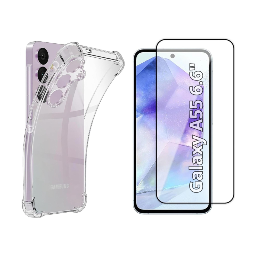 Capa Capinha Case e Película Vidro 3D para Samsung Galaxy A55