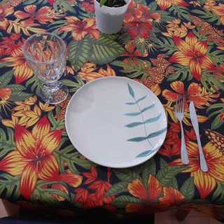 TOALHA DE MESA FLORAL ISA 4\6\8\10\12 LUGARES GORGURINHO ESTAMPADO COZINHA LAZER RESTAURANTE em Oferta na Shopee