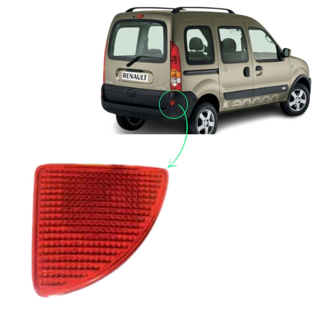 Refletor Lanterna Para-Choque Traseiro Kangoo todas Olho de Gato
