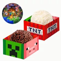 40~200 PORTA FORMINHA MINECRAFT FESTCOLOR (CHOCO)