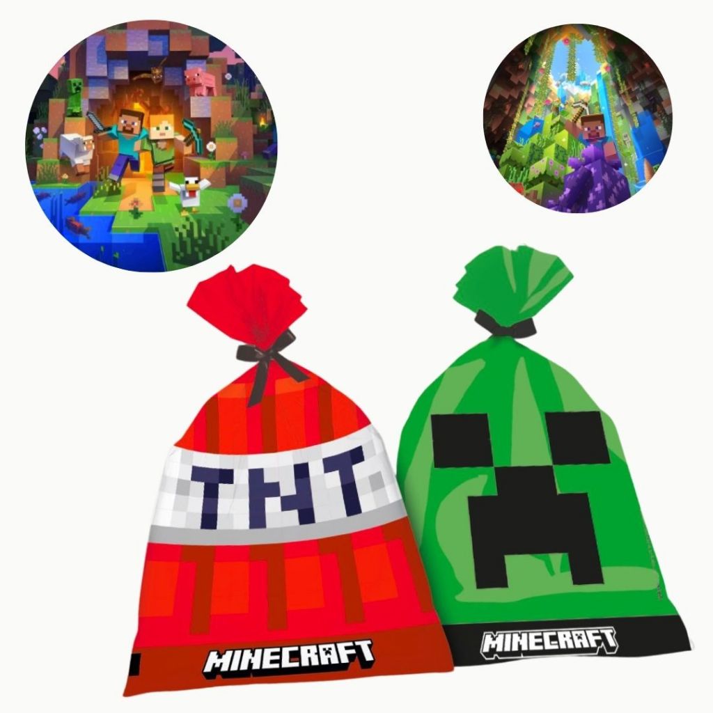 8~32 SACOLA MINECRAFT LEMBRANCINHA FESTA FESTCOLOR - Stationery