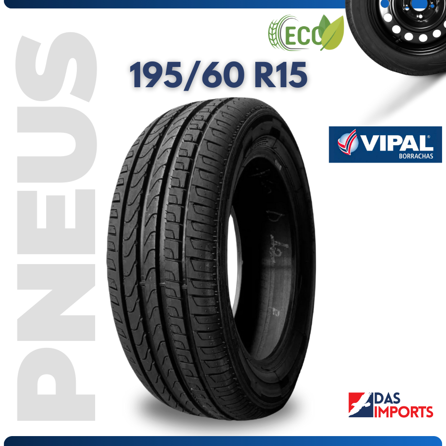 Pneu 195/60 R15 Remold Novo Vipal + Garantia 1 unidade