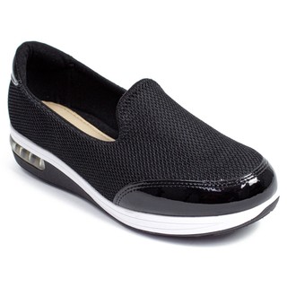 Tênis feminino Modare Ortopédico Ultraconforto Solado Gel Preto Verniz em Oferta na Shopee