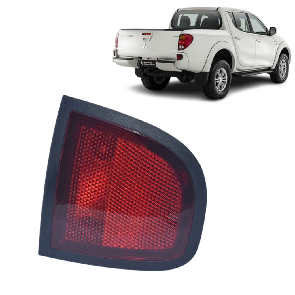 Refletor Lanterna Para-Choque Traseiro L200 2008 a 2015 Olho de Gato