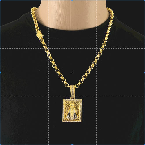 Cordão Corrente Elo Português 8 mm Masculino Banhado a OURO 18K - 70 cm