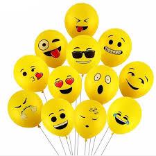 Balão número 11 temático emoji emoções bexiga Art latex pacote c/10 unidades promoção