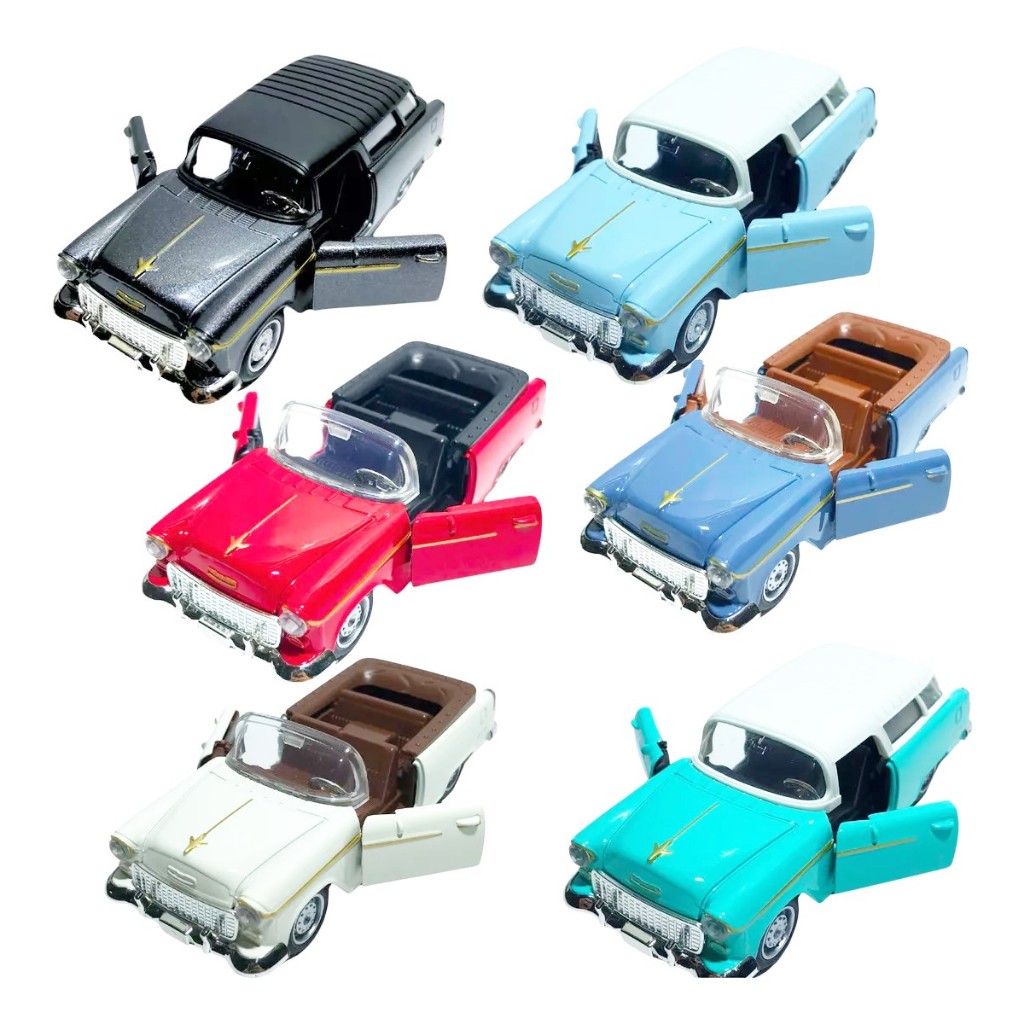 Miniatura carrinho de ferro Nomad Belair carro antigo Bel Air 1957