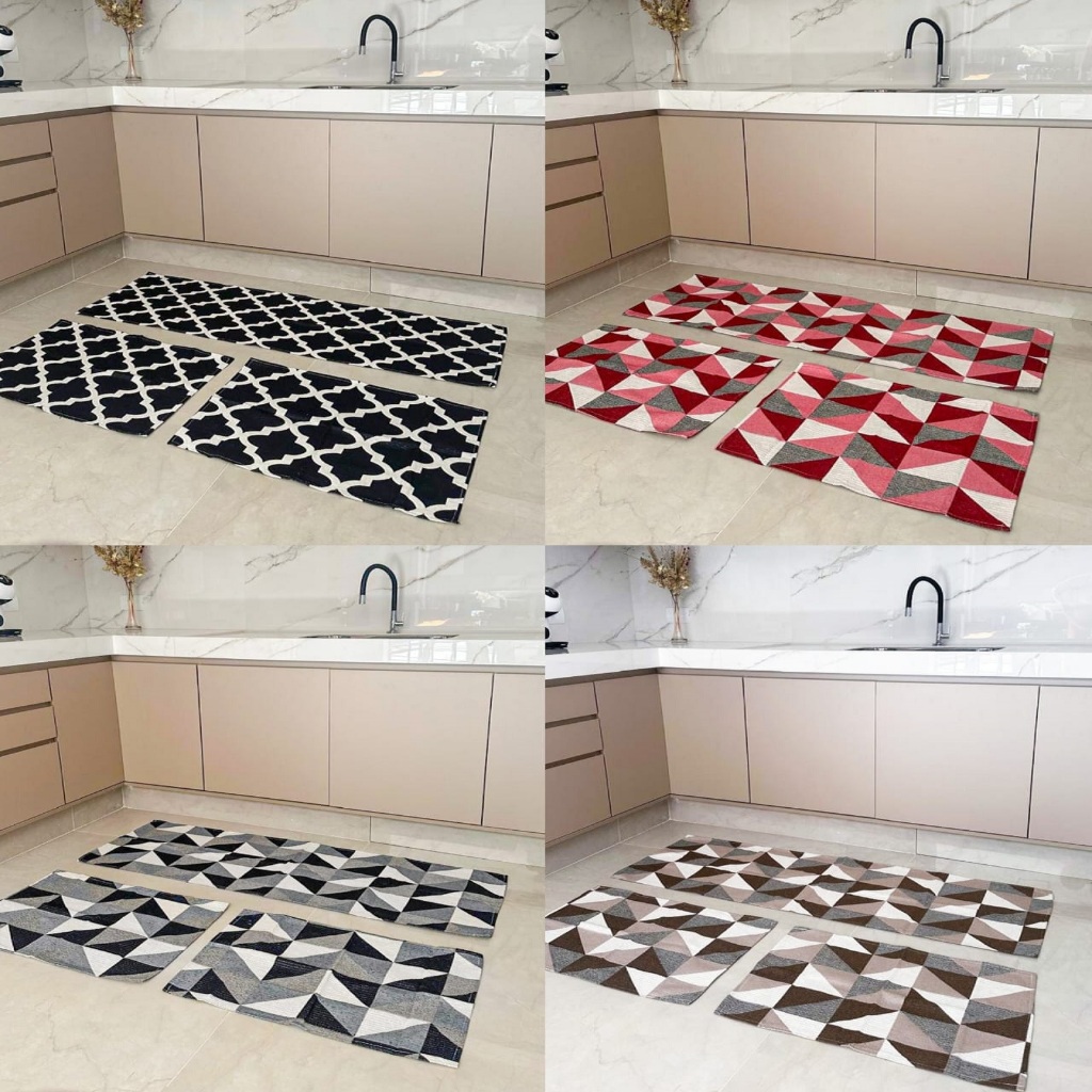 Kit Passadeira Grande de Cozinha 3 Peças Promoção Com Antiderrapante Geométrico Mesclado em Oferta na Shopee