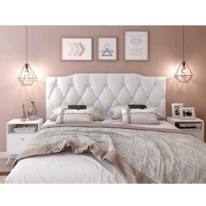 Cabeceira Para Cama Box Kethellyn 1,40 Capitonê - Cores em Oferta na Shopee