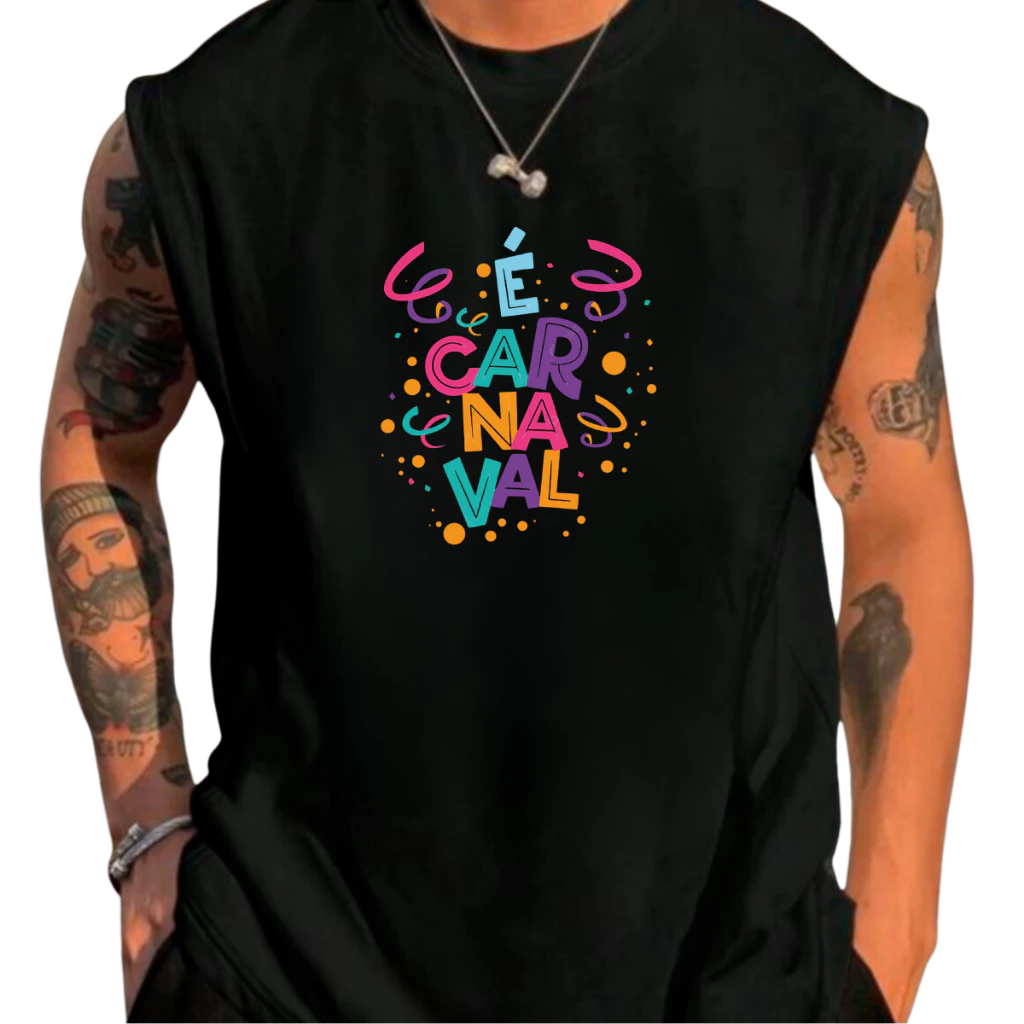 Regata Streetwear Carnaval Folia Camiseta Moda Masculina Premium Casual — imagem 1