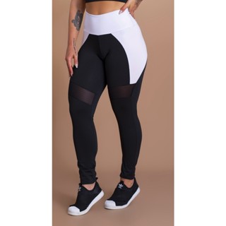 Calça Legging Feminina Cintura Alta Fitness Recorte Academia DRB Modas em Oferta na Shopee