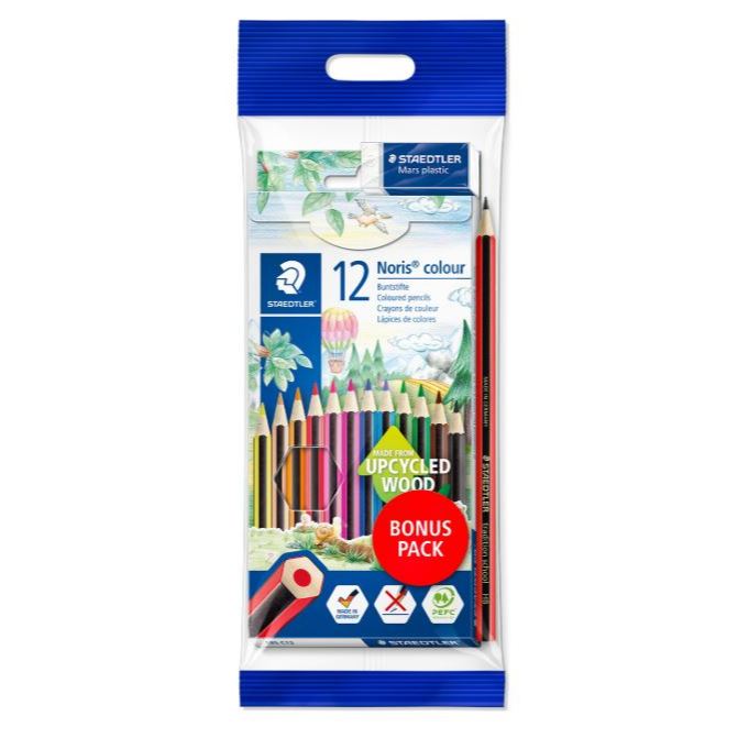 Kit Material Escolar 14 Peças Lapis de Cor Staedtler Borracha Lapis HB Masculino Feminino Unissex