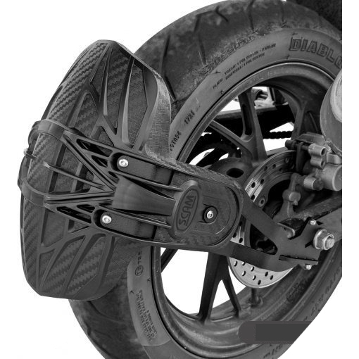 Paralama Anti Spray Parabarro Traseiro Scam Honda Twister Cb 300F  /  Fazer 250 (2018 em Diante)