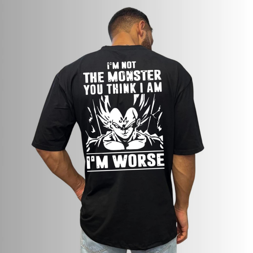 Camiseta Oversized Unissex Confortável para Academia 100% Algodão Vedita I S Worse