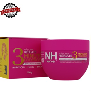 Máscara Resgate 3 Minutos Poderosos | NEW HAIR - Hidrata, nutre e reconstrói - Com ácido hialurônico em Oferta na Shopee
