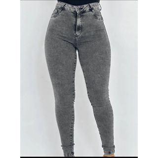 Calça Jeans Feminina Cintura Alta Skinny Justa Lycra Preta Clara Escura Empina Bumbum em Oferta na Shopee
