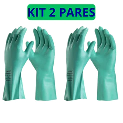 kit 2 Luvas Limpeza Hipoalergênica Nitrílica Nitrasolv Danny Volk