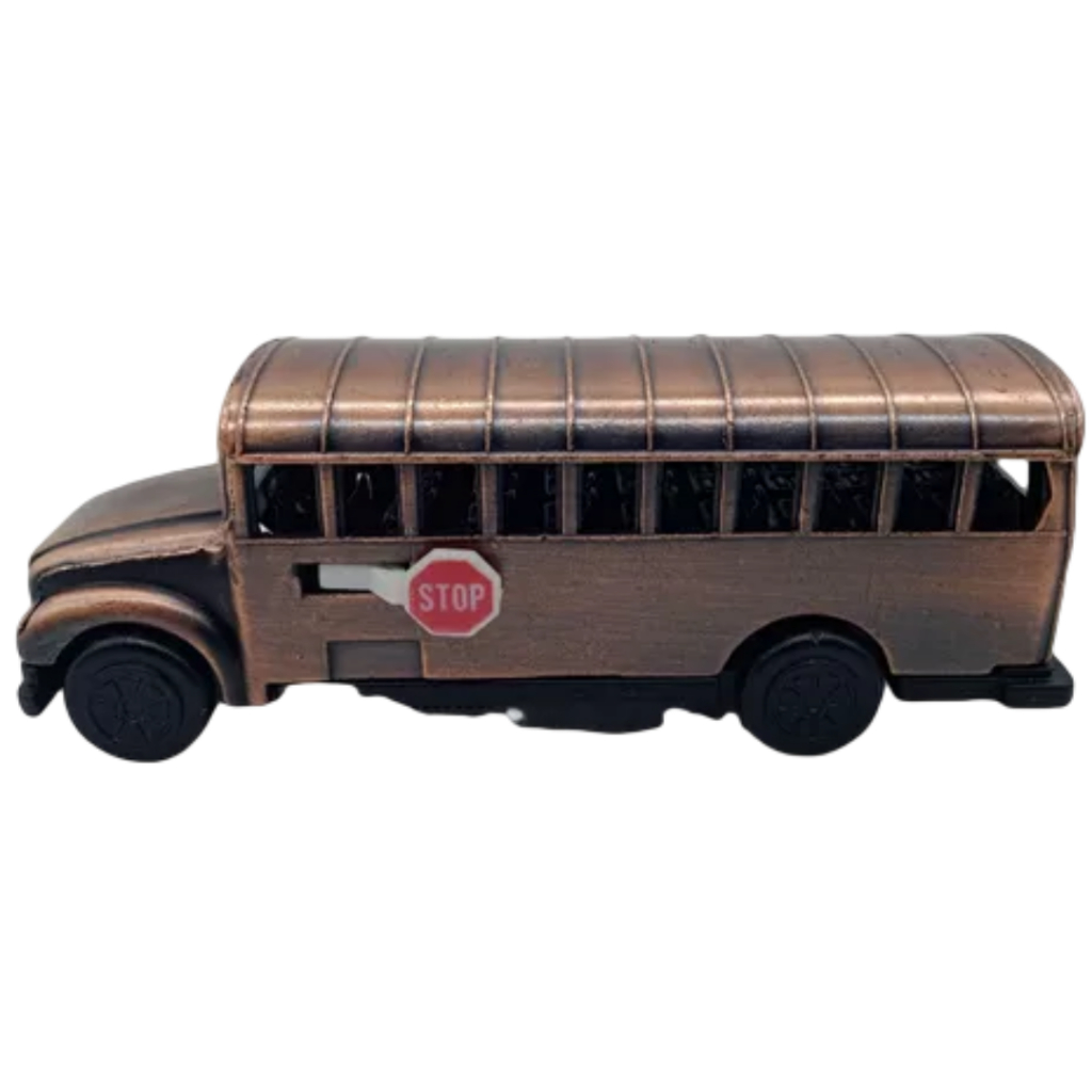 Apontador Metal Onibus Escolar Coleção Die Cast 602
