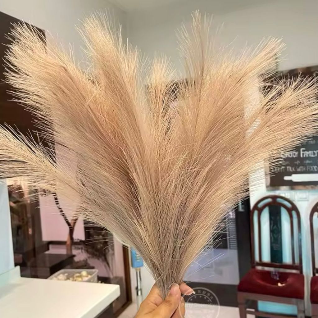 Haste de Capim dos Pampas Artificial Decoração Ramos de Pampas 55cm em Oferta na Shopee