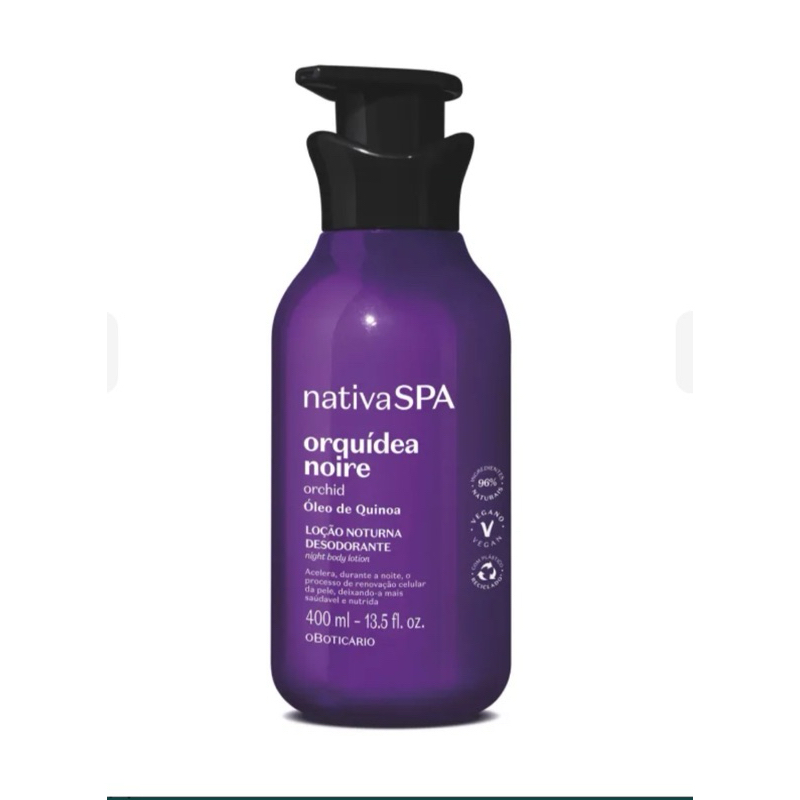 Loção Noturna Desodorante Corporal Nativa SPA Orquídea Noire 400ml