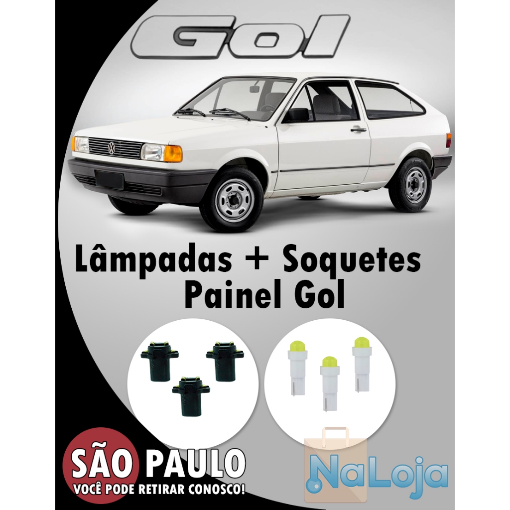 Kit Lampadas Led Painel Instrumentos Gol Quadrado