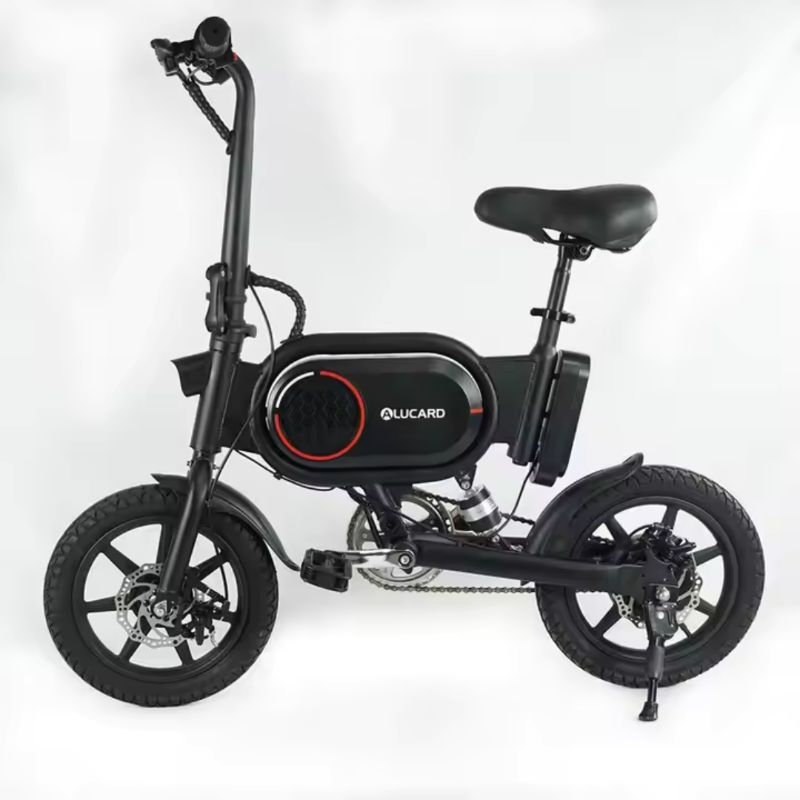 Scooter Elétrica Bicicleta Montanha Dobrável Preto Leva 16KG