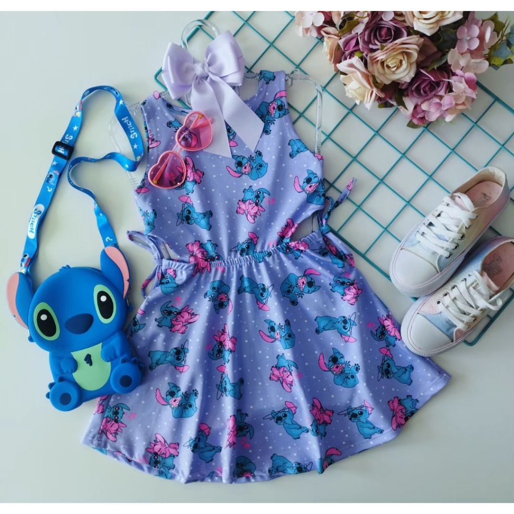 Vestido Personagem Com Elástico Infantil Moda Menina Fashion Blogueirinha Angel Mini Diva Temático Tendência Verão em Oferta na Shopee