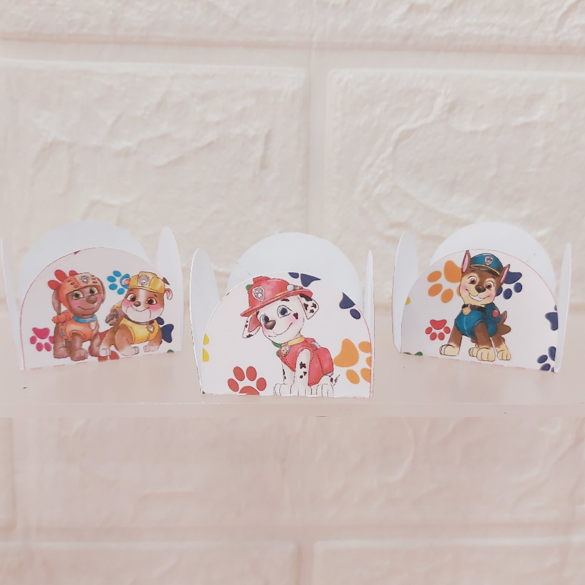 Forminha de Doce Forma para Festa de Aniversário da Patrulha Canina  30/40/50 Unid.