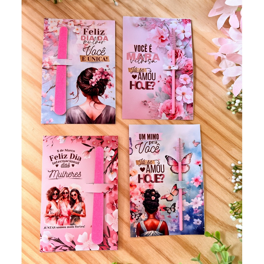 tags,cards multiuso dia das mulheres, mimos, clientes Fosco (sem lixa/sem escova) em Oferta na Shopee