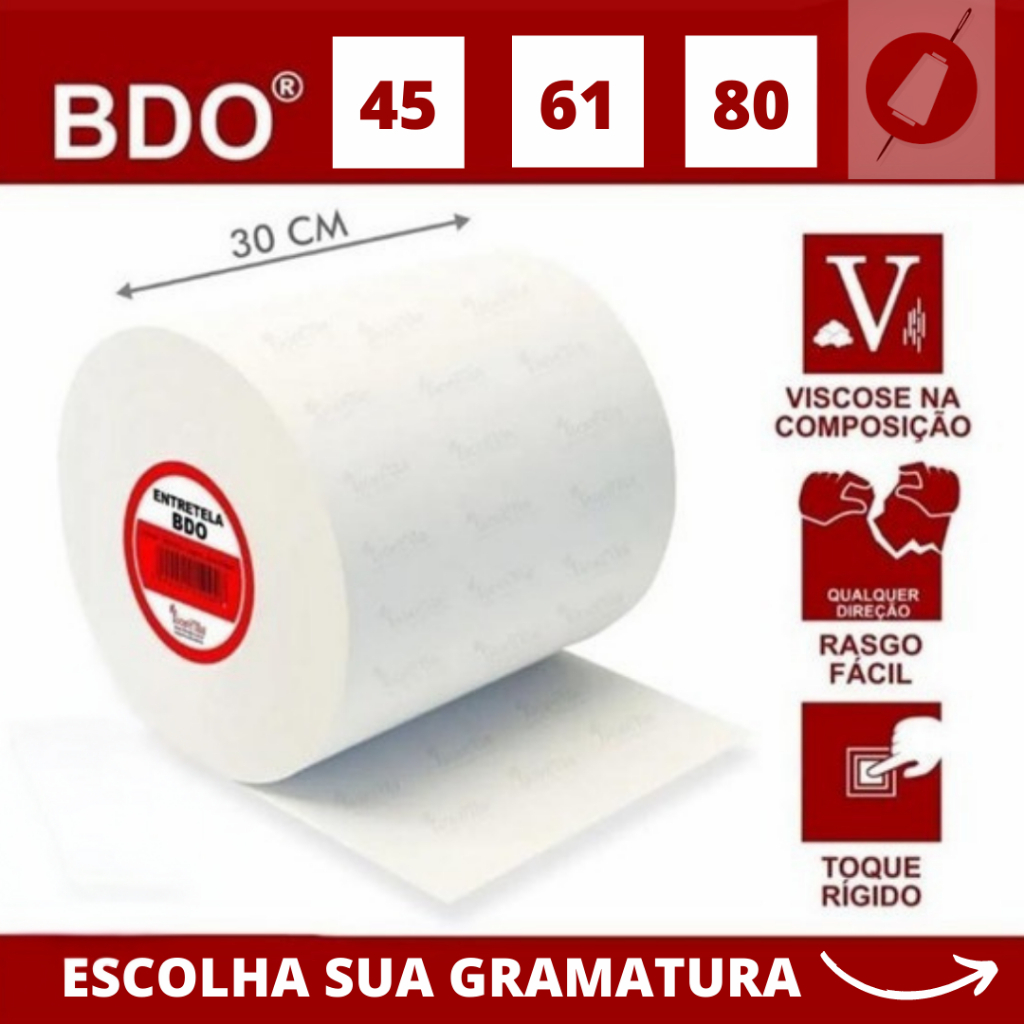 ENTRETELA BORDADO RASGA FÁCIL FIORELLA - ROLO COM 100 METROS