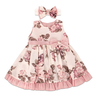 Vestido Bebe Menina Ariele Luxo em Oferta na Shopee