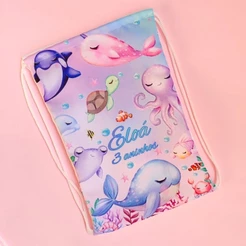 Kit 10 Mochilinhas/Sacolinha Personalizadas Festa Infantil Eventos 20x30
