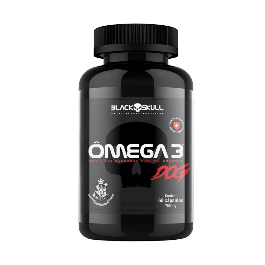Suplemento Vitaminico Ômega 3 Dog Pet 60 Caps Para Cães - Black Skull