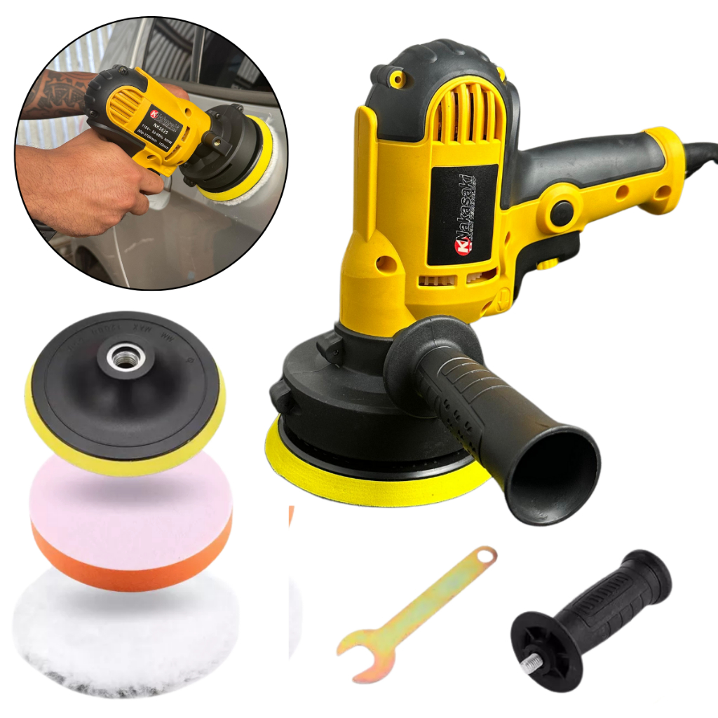 Polidor Politriz Lixadeira 850W Multifunções Angular Automotiva de Mão Esmerilhadeira em Oferta na Shopee