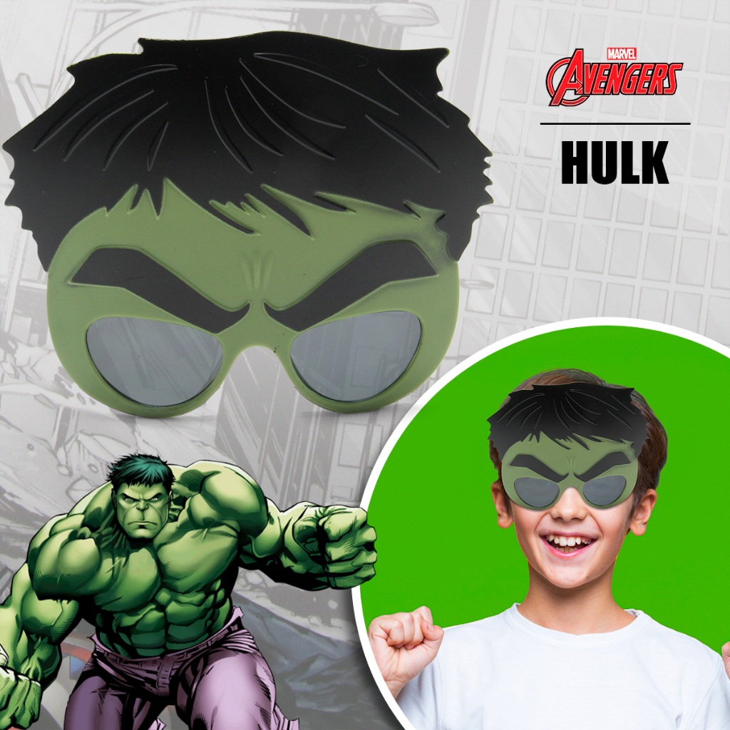 Óculos De Sol Infantil Fantasia 3D Uv400 Vingadores Marvel Personagens Avengers Toyng