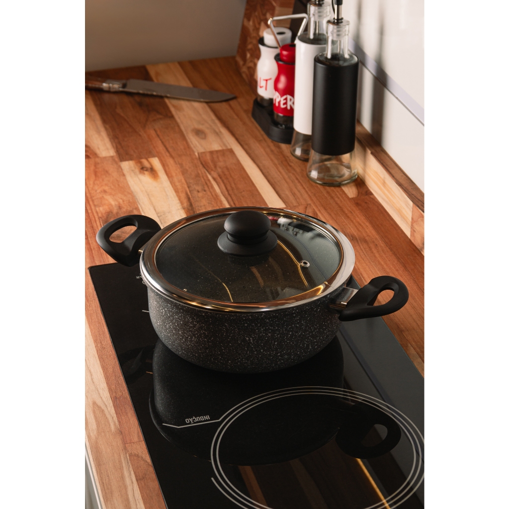 Caçarola Wolff de Indução em Alumínio e Cerâmica Cinza 20cm em Oferta na Shopee