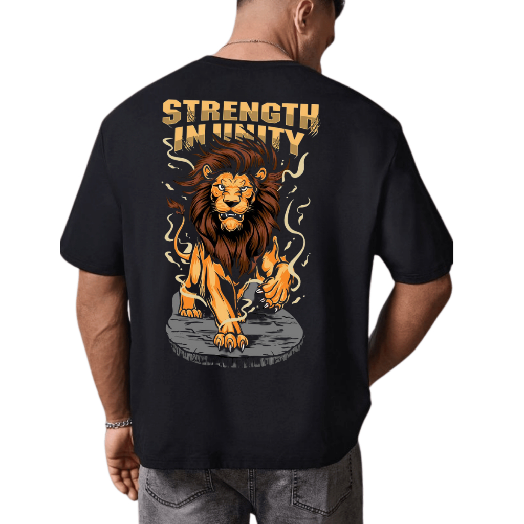 Camisa Masculina Camiseta Oversized Streetwear Estampado Lion Lançamento