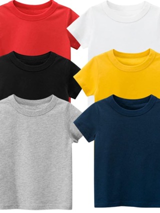 Camiseta Infantil Unissex Lisa De Variadas Cores Tamanho 1 Ao 14 / Produto em Oferta na Shopee