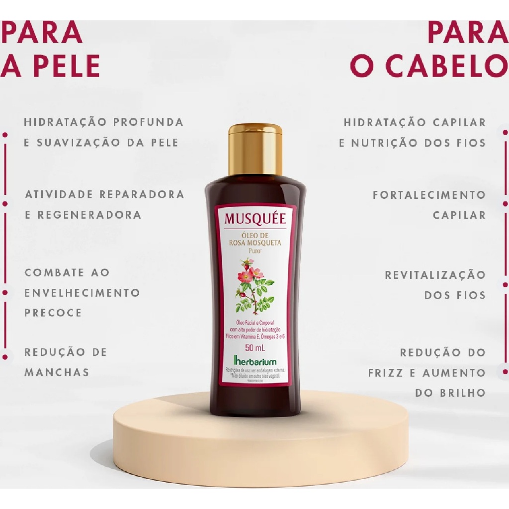 Óleo De Rosa Mosqueta Musquée Herbarium 50ml