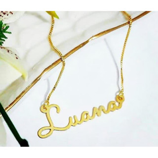Colar Personalizado Com Nome Folheado a Ouro 18k em Oferta na Shopee